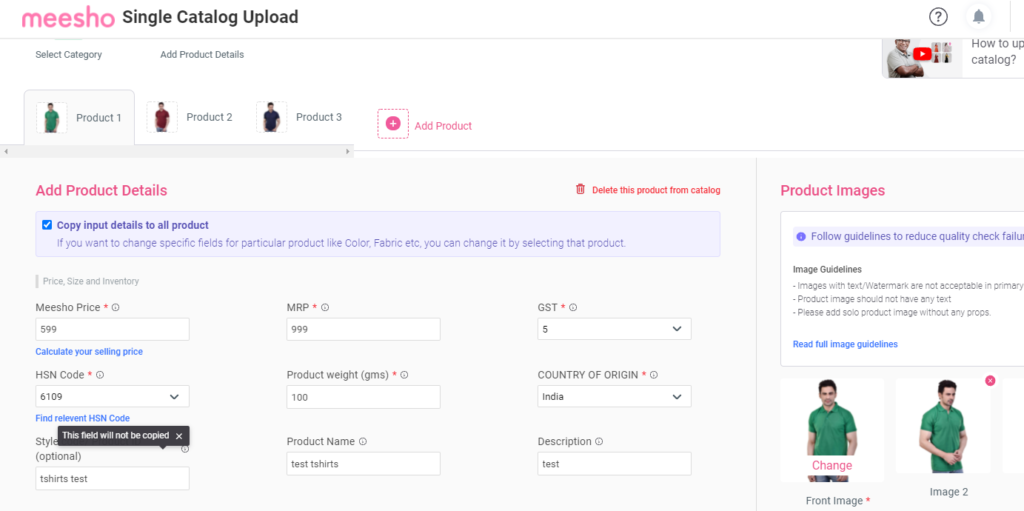 How to list products on Meesho